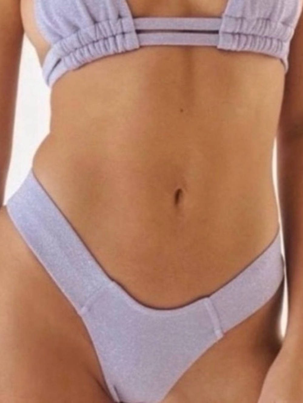 Montce Uno (added coverage) Bikini Bottom in Lilac Sparkle